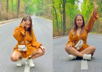 बीच सडकमा बसेर बोल्ड पोज दिएकि नेहाको तस्बिर सामाजिक सञ्जालमा भाईरल (फोटो फिचर सहित)