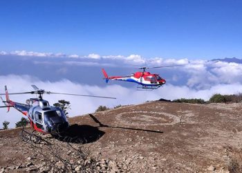 हेलिकोप्टरमार्फत पाथीभरामा दर्शनमा जाने तीर्थयात्री बढ्दै