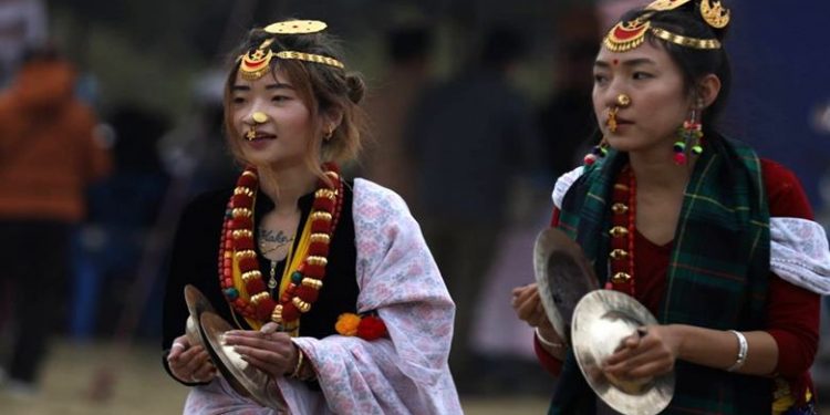अन्नबाली भित्र्याएपछि किराँत समुदायले उधौली पर्व मनाउँदै