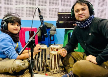 १३ वर्षीय संगीतकार थापाको गीतमा ८ वर्षीय रिदम गन्धर्वको डेब्यू
