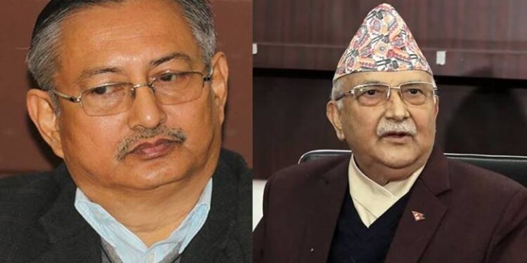 ओलीलाई भेट्न बालकोट पुगे गृहमन्त्री खाण