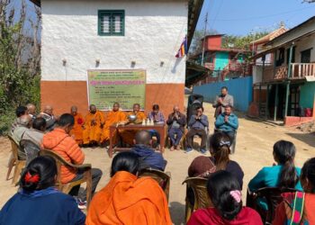 स्याङ्ग्जाकाे हरिनासमा बुद्ध पुजा, भिक्षाटन सहित धर्मदेशना कार्यक्रम सम्पन्न