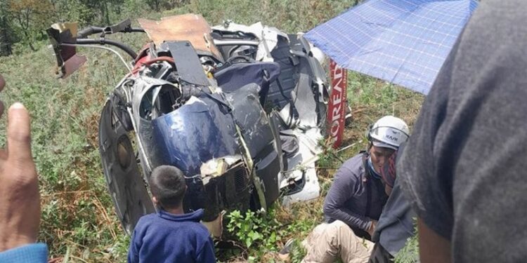 संखुवासभामा सिम्रिक एयरको हेलिकप्टर दुर्घटना