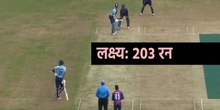 भारतले दियो नेपाललाई २०३ रनको लक्ष्य