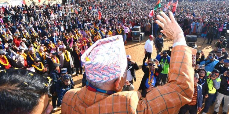 पाँचथरमा एमालेकाे संकल्प यात्रालाई अभूतपूर्व समर्थन, उर्लियाे विशाल जनलहर